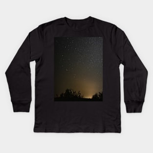 Clear sky night with starts Kids Long Sleeve T-Shirt